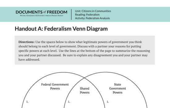 federalism test answers