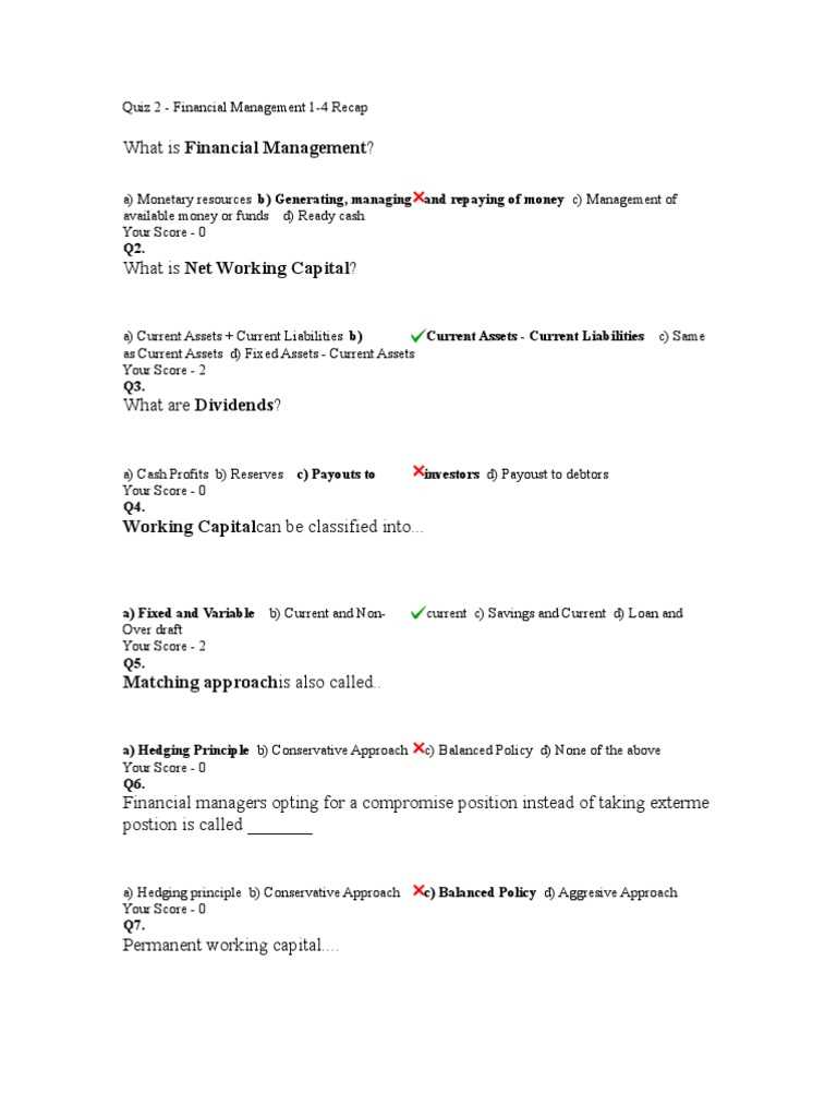 financial management test questions and answers financial management test questions and answers