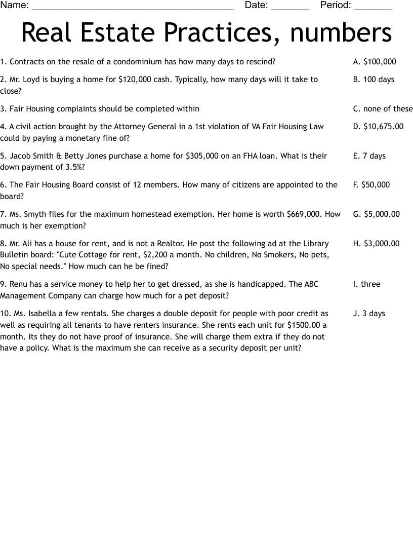 first tuesday real estate practice exam answers