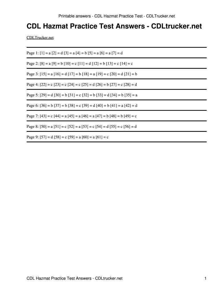 florida hazmat test answers