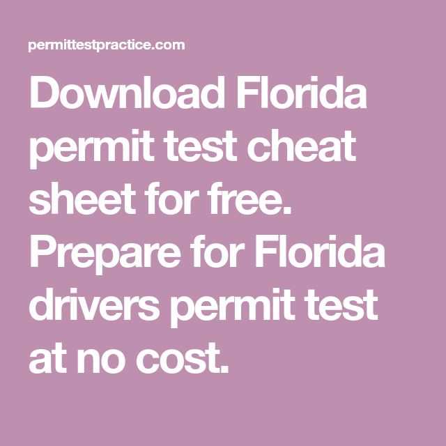 florida learners permit test answers