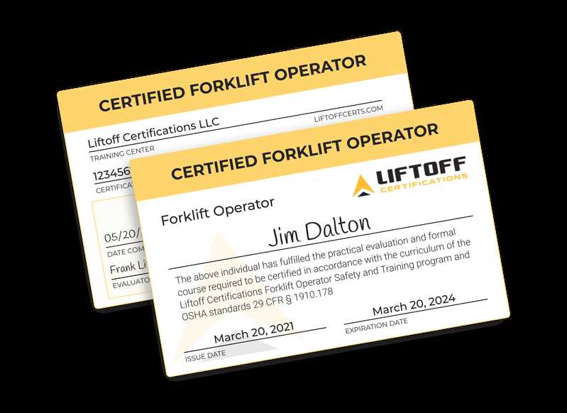 forklift certification test and answers