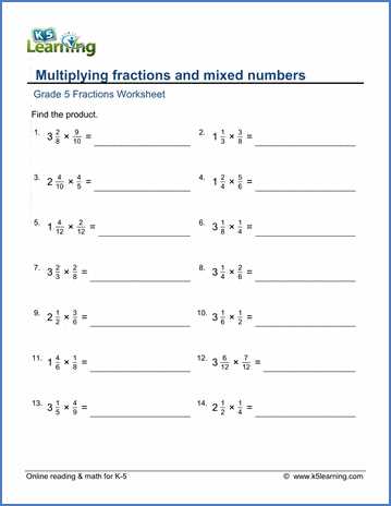 fractions practice test with answers