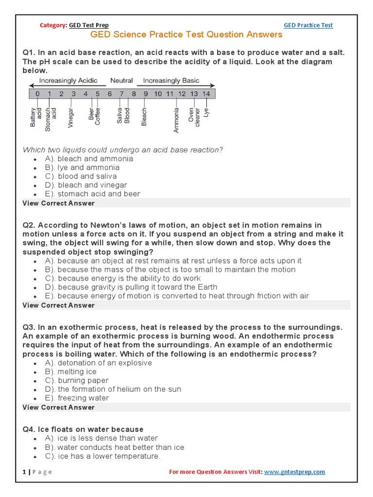ged practice test with answers ged practice test with answers