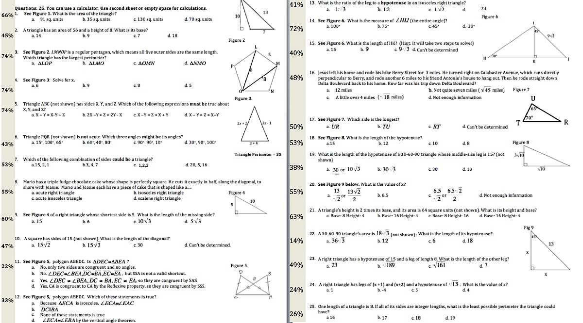 geometry chapter 8 practice test answers
