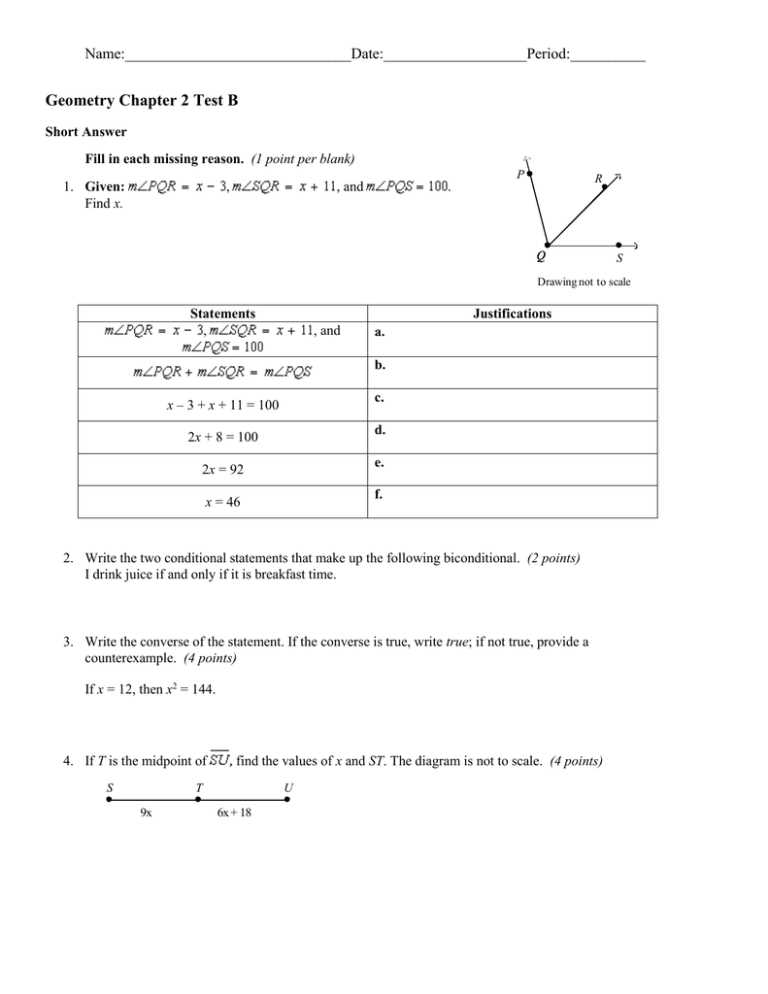 geometry unit 2b test answers