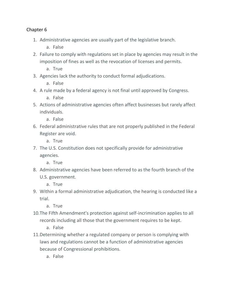 government chapter 11 test answers