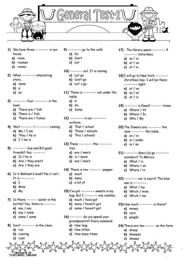 grammar test english with answers grammar test english with answers
