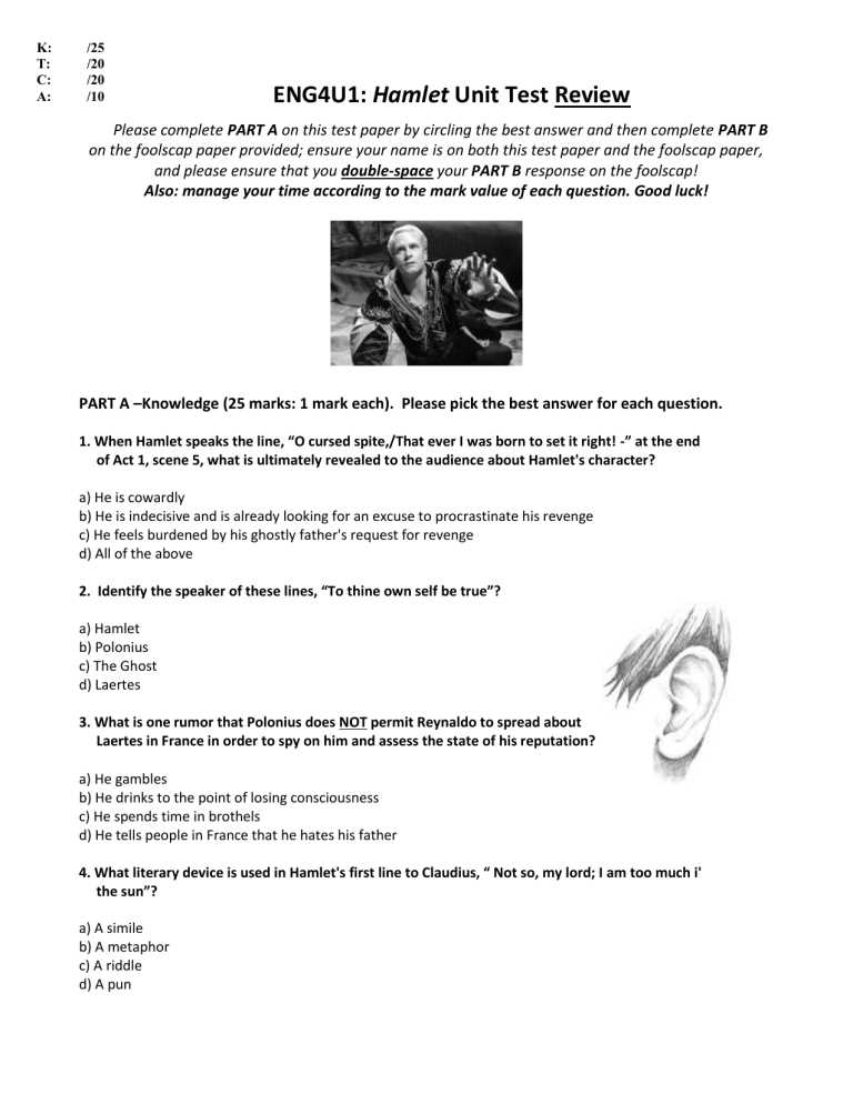 hamlet test answers