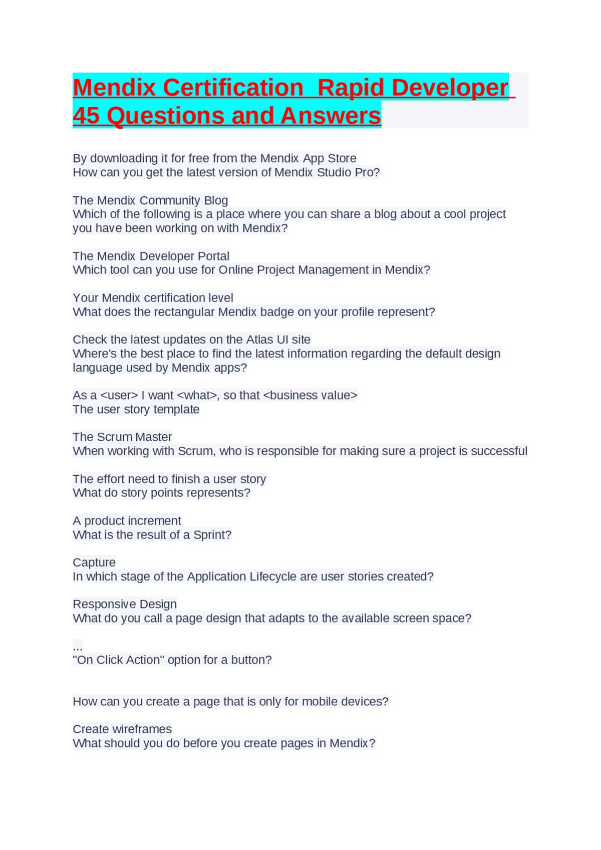 hdi certification exam answers