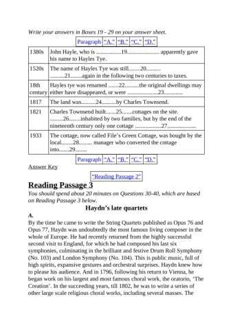 ielts reading practise test with answers