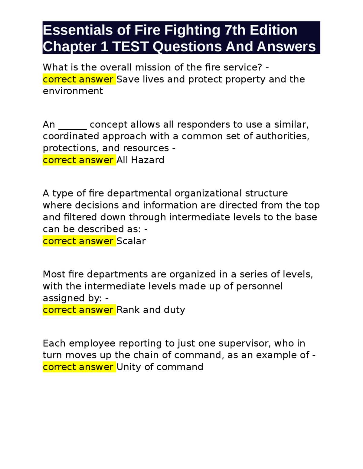 ifsta 7th edition chapter 3 test answers
