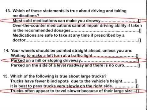 improv driving test answers