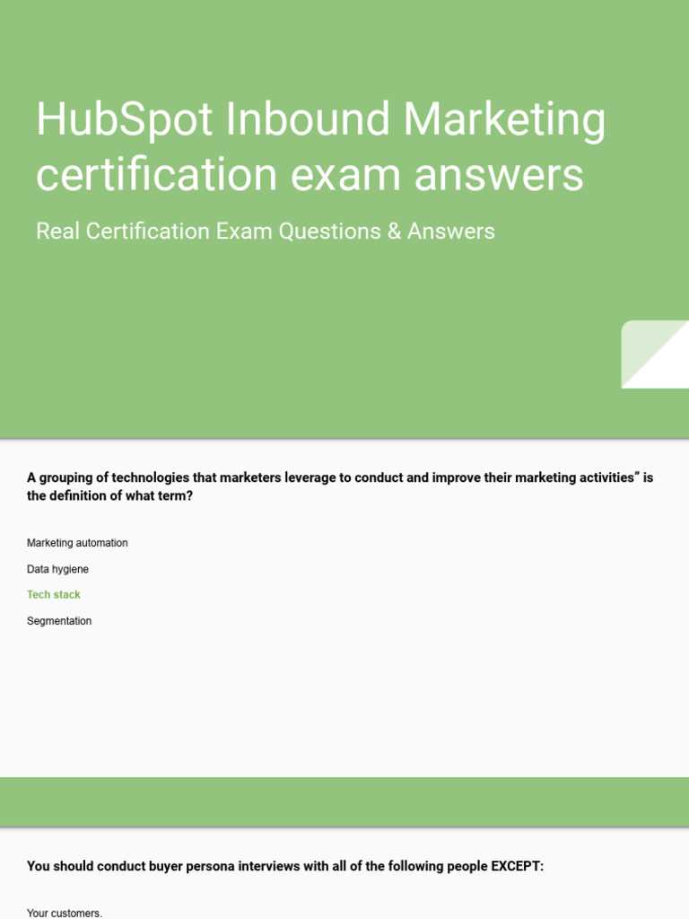 inbound hubspot exam answers