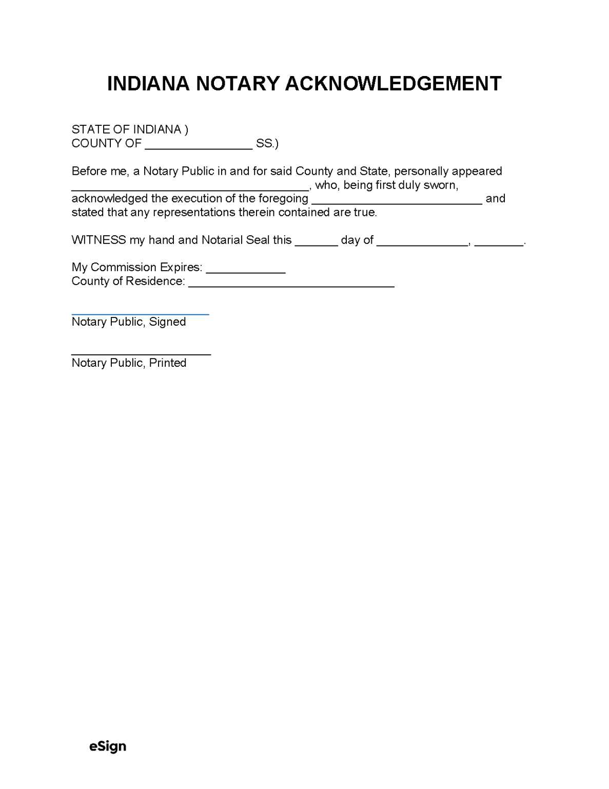 indiana notary test answers