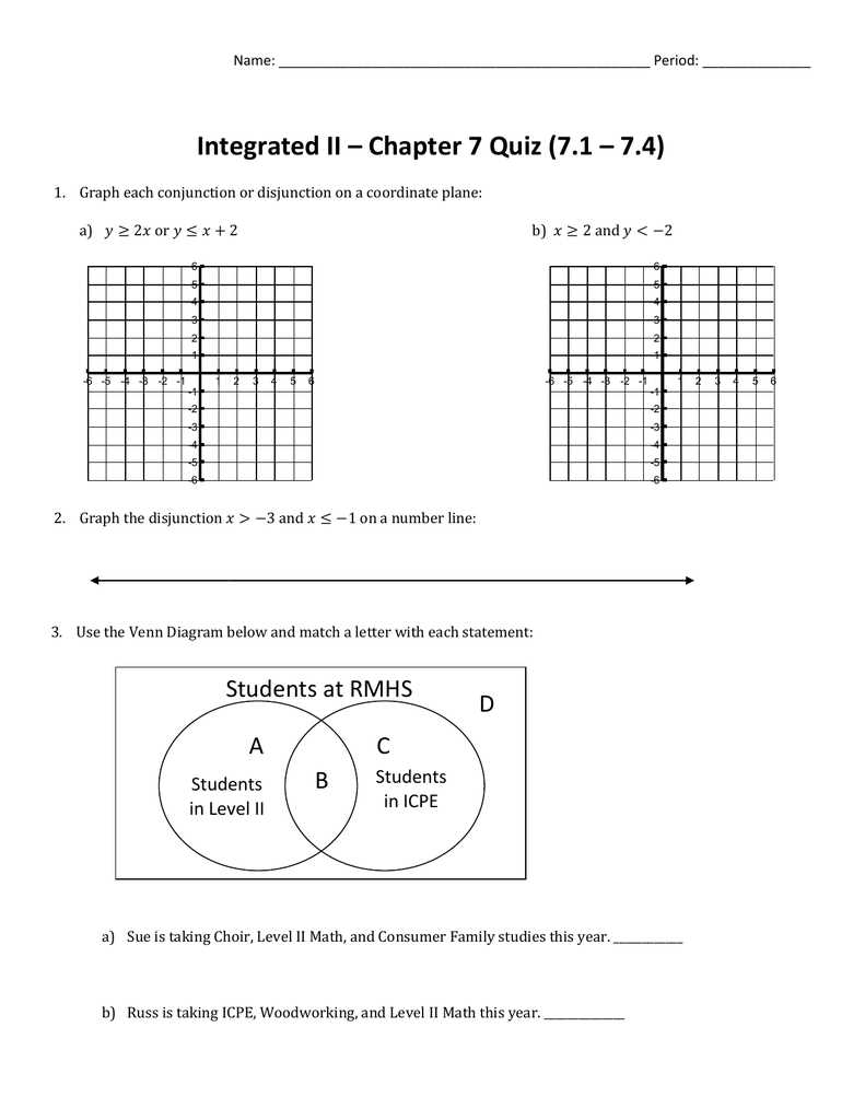 integrated math 1 chapter 2 test answers