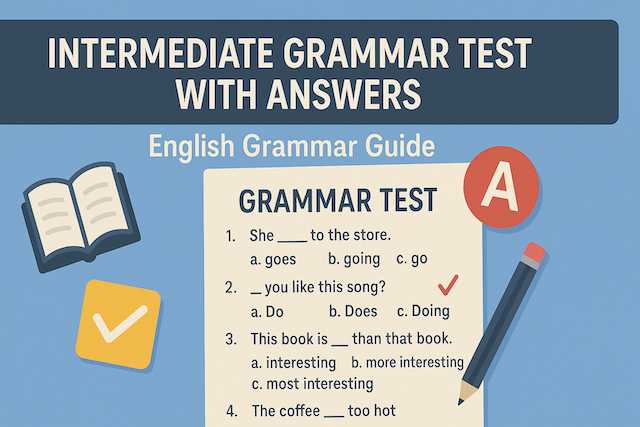 intermediate test with answers
