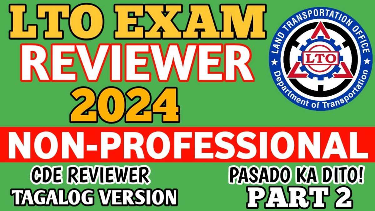 lto exam tagalog with answer