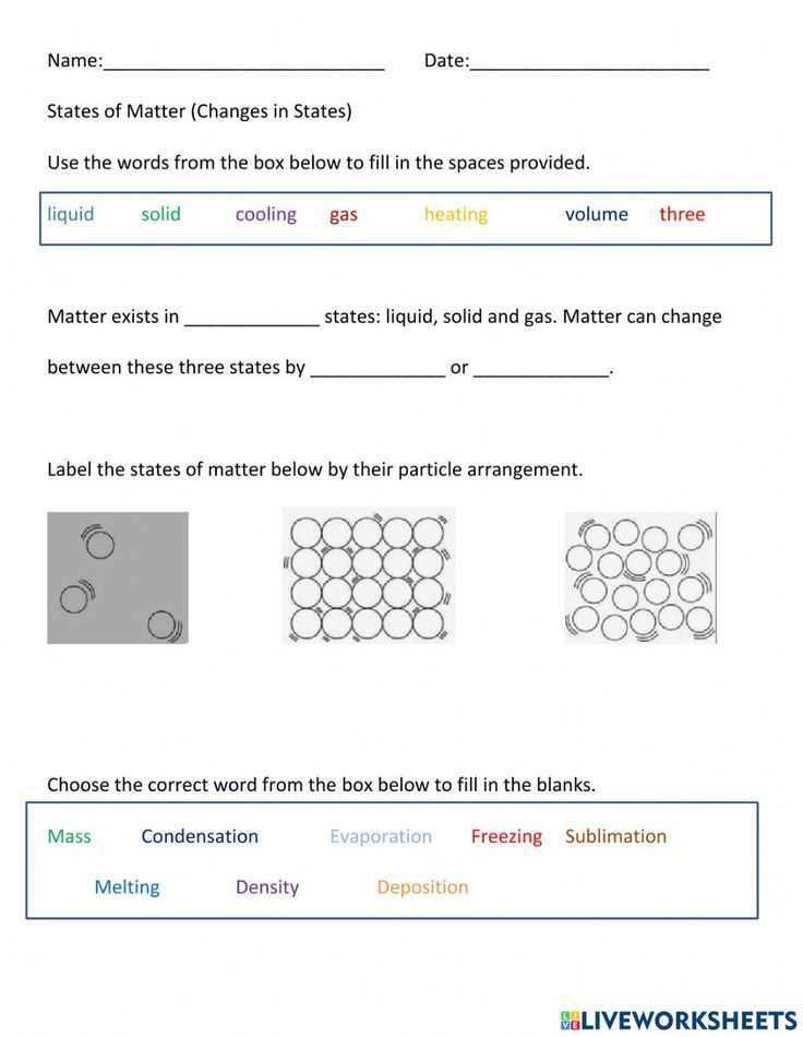 matter test answer key
