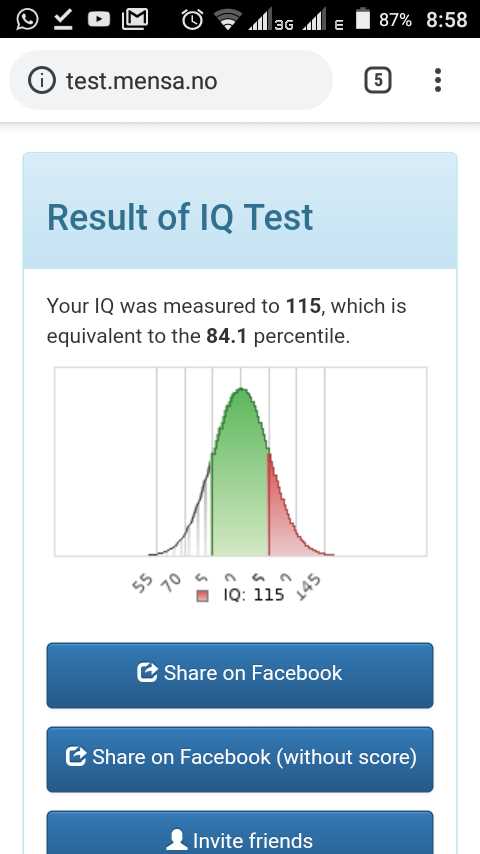 mensa iq test with answers