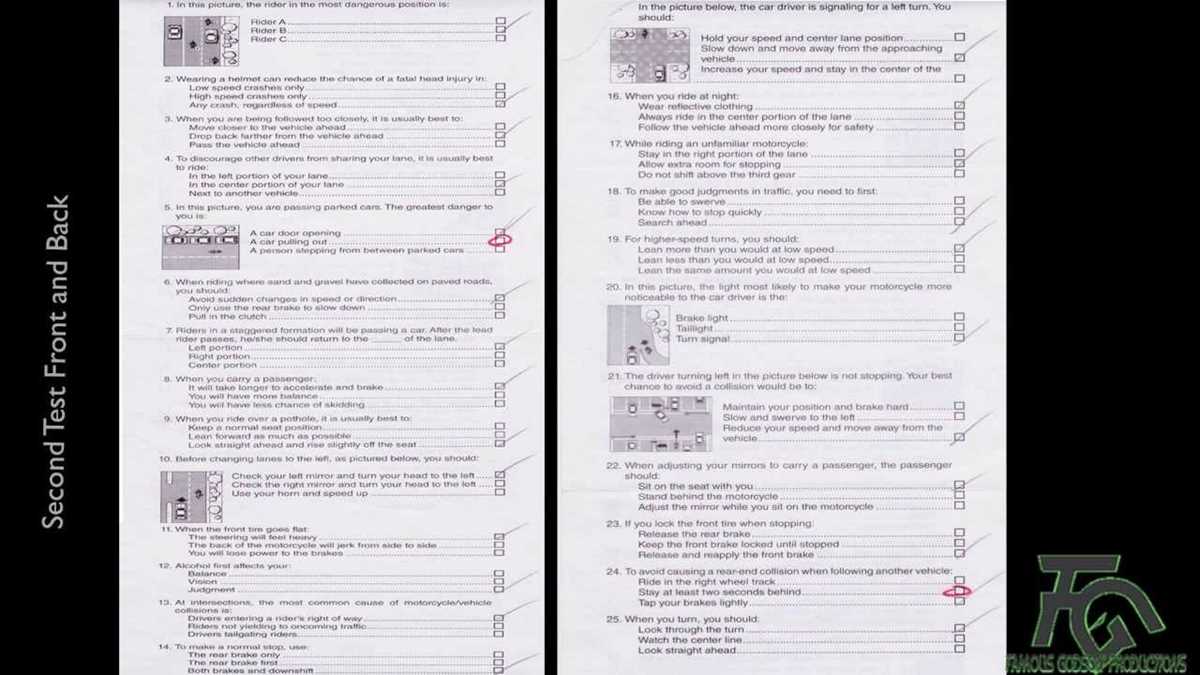 michigan motorcycle written test answers