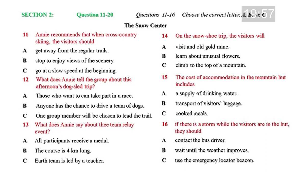 mock test with answers