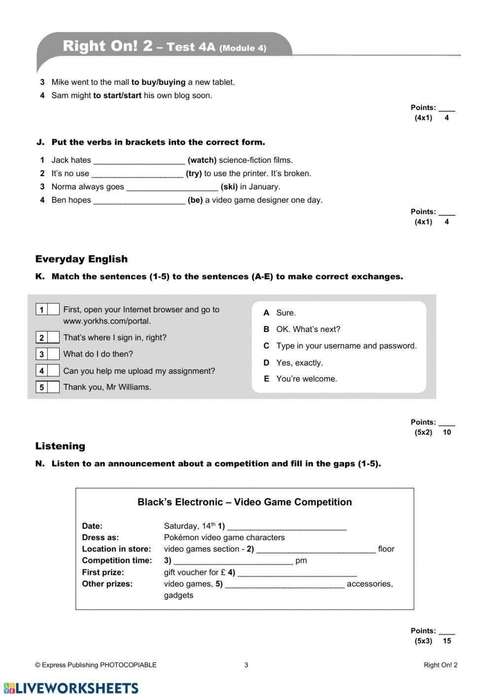 module 4 test answers math