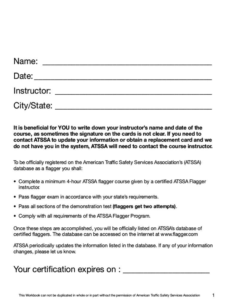 national flagger exam answers