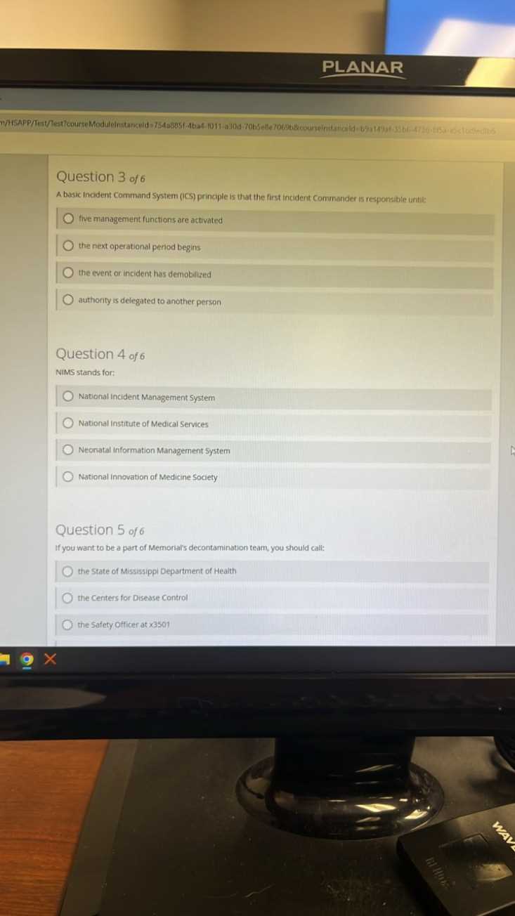 nims 400 test answers