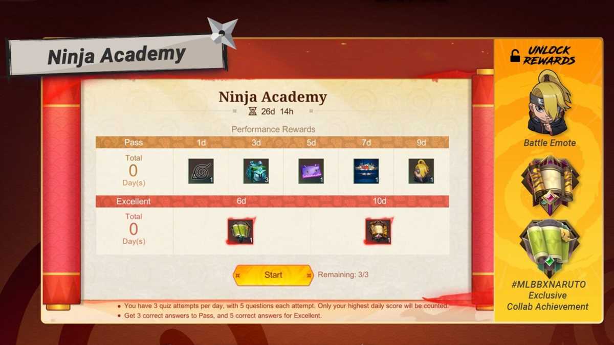 ninja time chunin exam answers