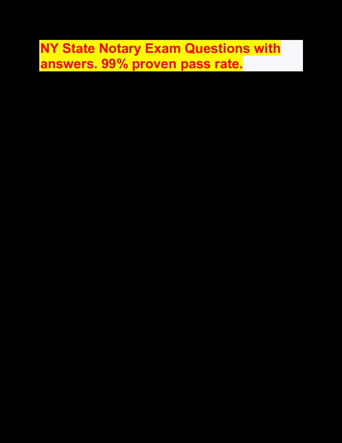 notary public exam questions and answers ny