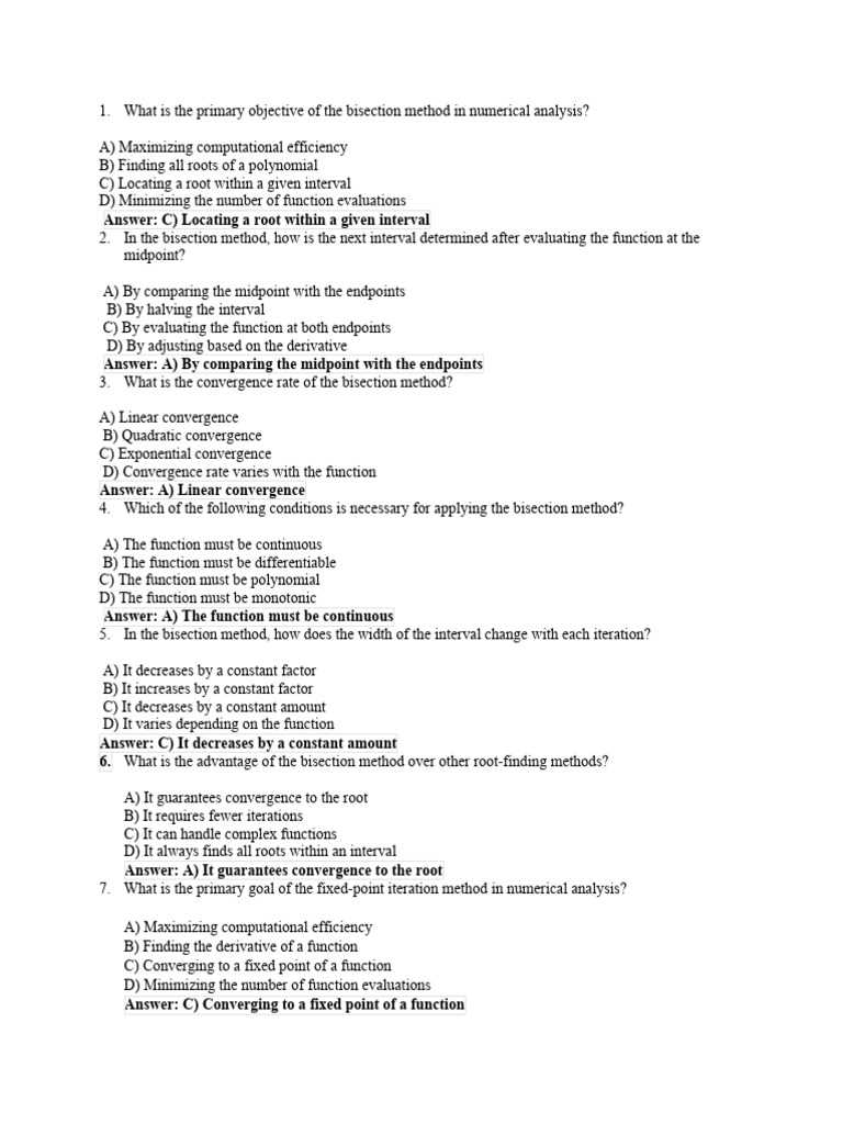 numerical analysis exam questions and answers numerical analysis exam questions and answers
