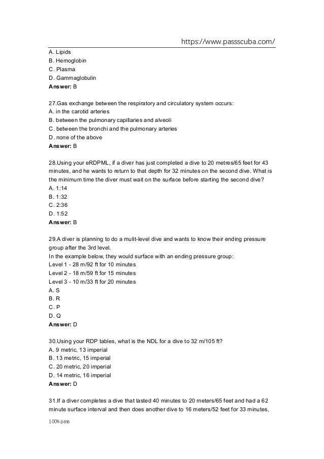 padi rescue diver exam answers