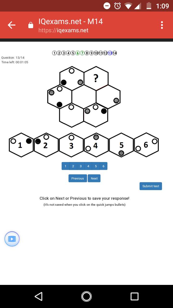 pattern iq test answers