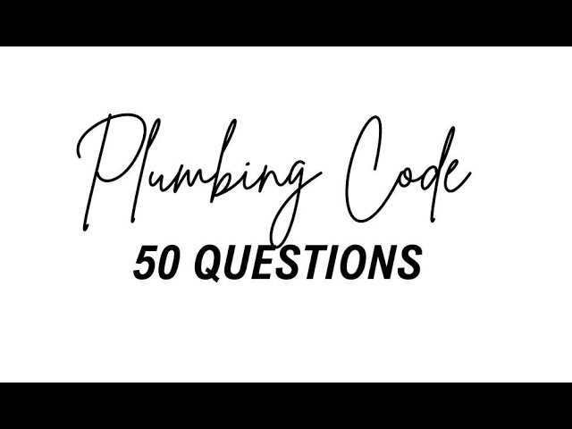 plumbing test answers