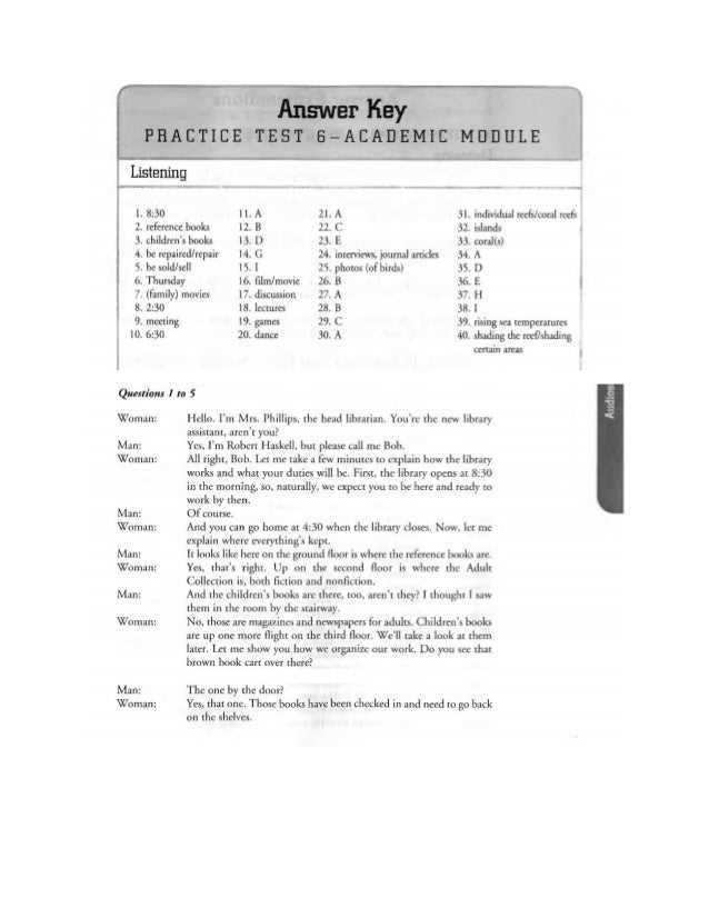 practice test 4 reading test answers