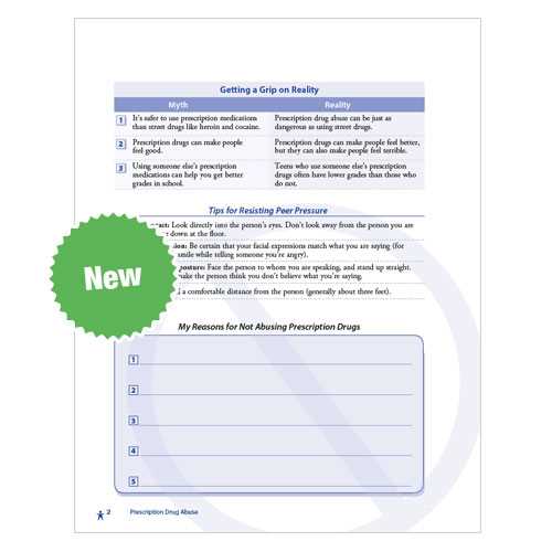 prescription drug abuse prevention exam answers