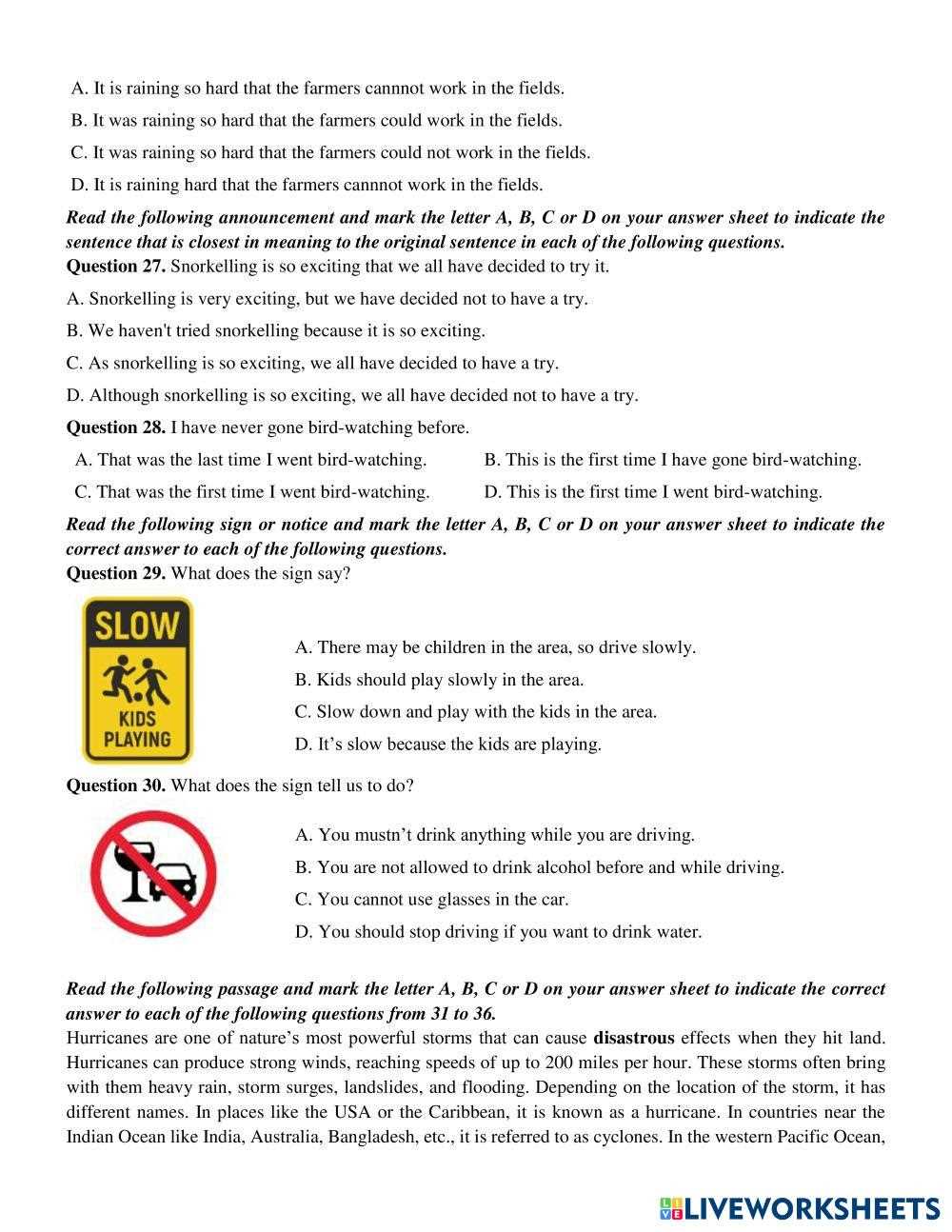 printable driving test questions and answers