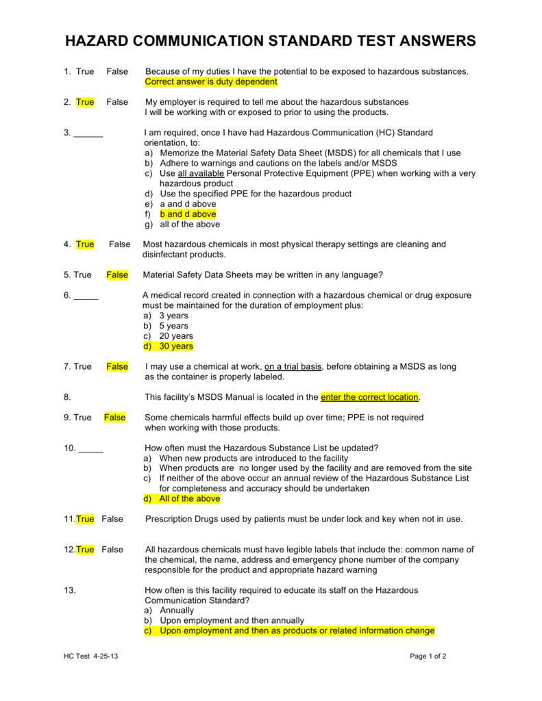 pure safety test answers