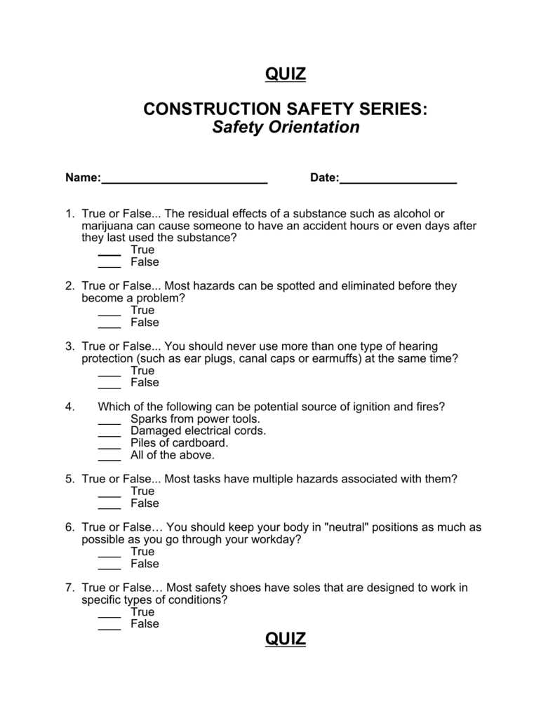 pure safety test answers