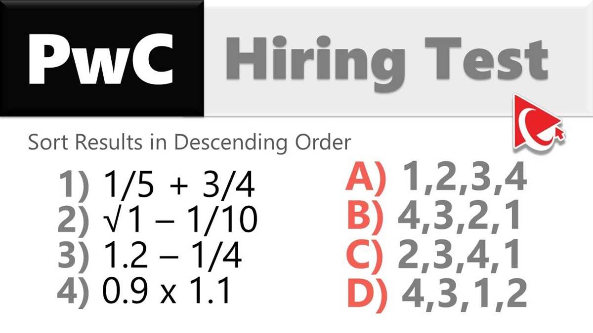 pwc assessment test answers