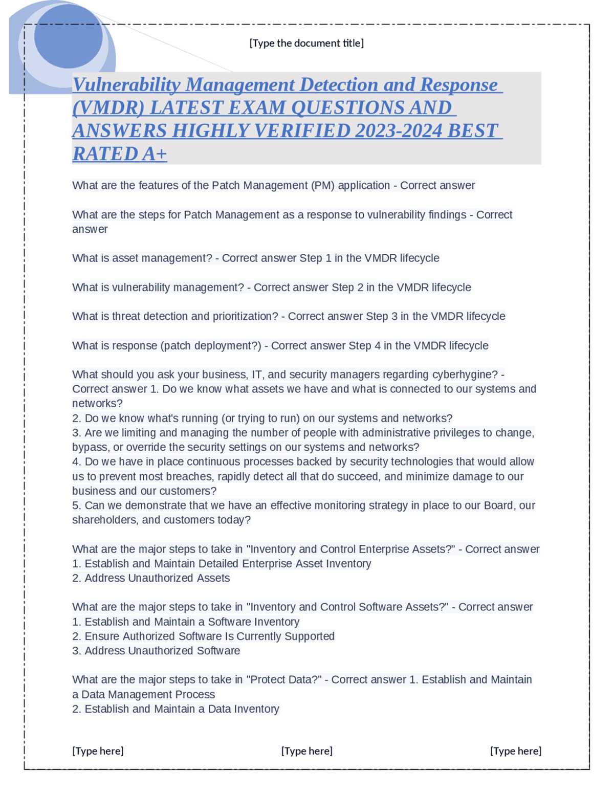qualys vmdr exam answers