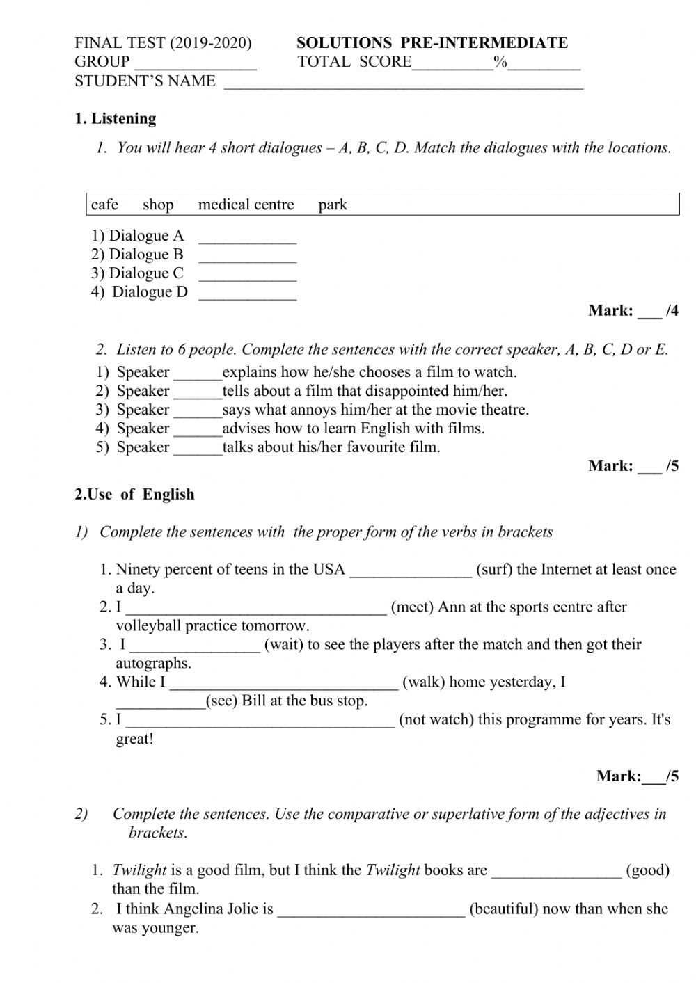ramp final test answers