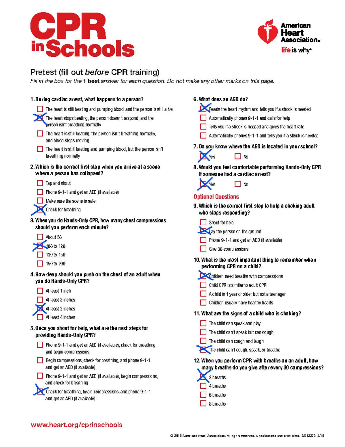 red cross cpr online test answers