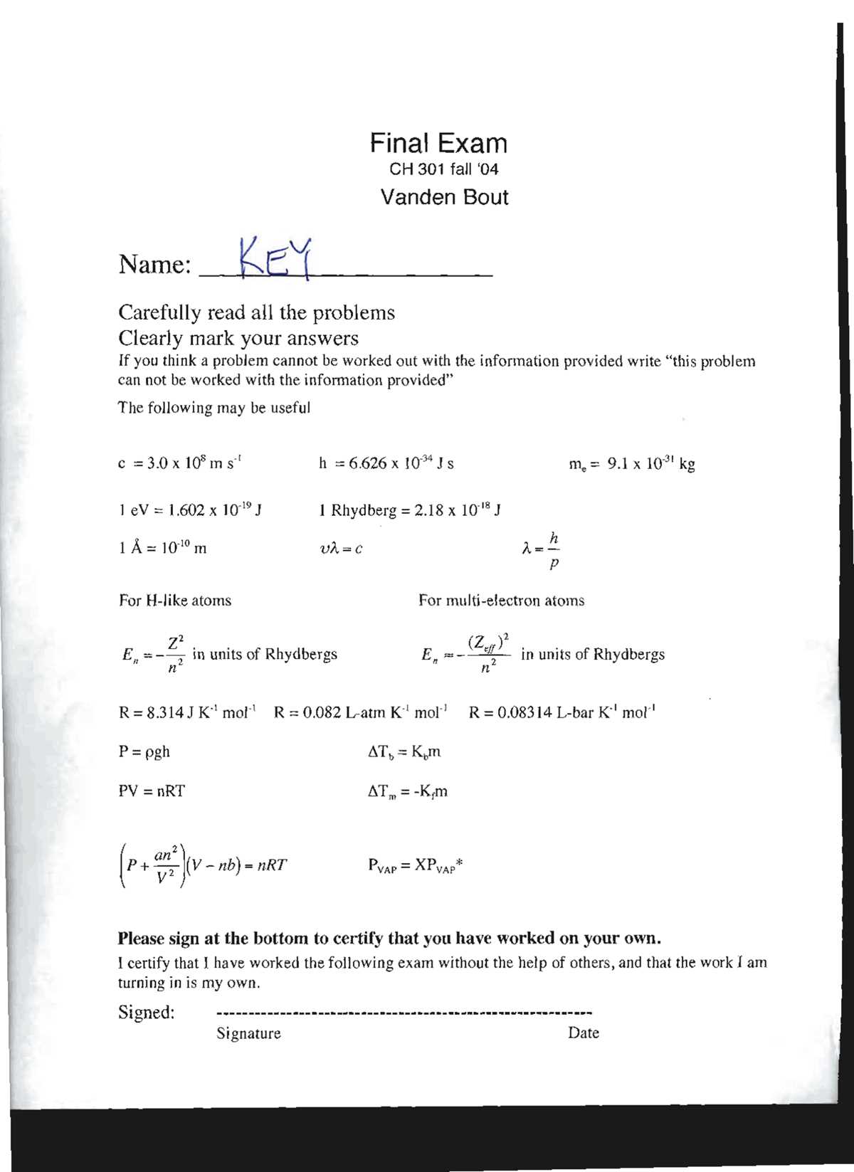 s 290 final exam answer key