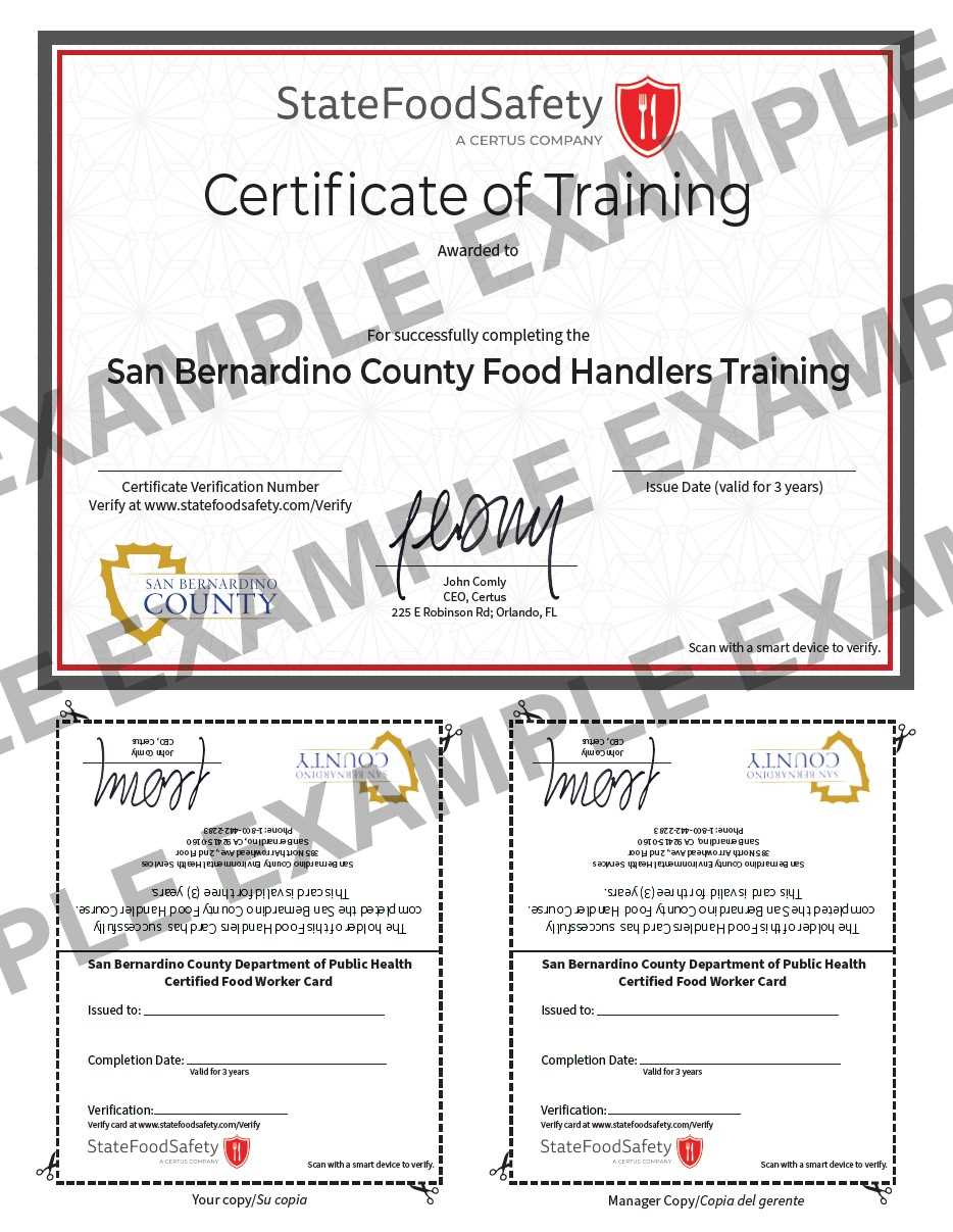 san bernardino food handlers test answers