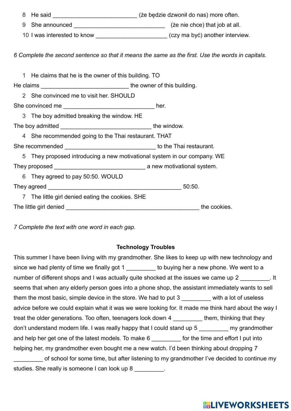 she convinced me to give her the test answers