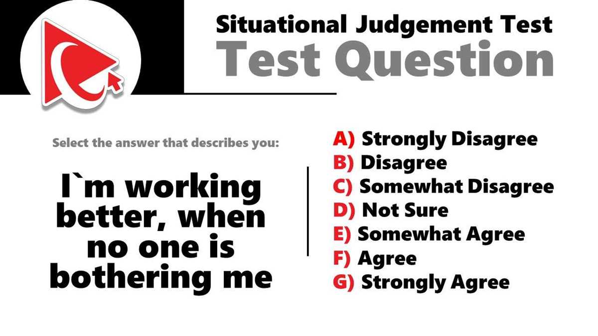 situational judgement test examples with answers