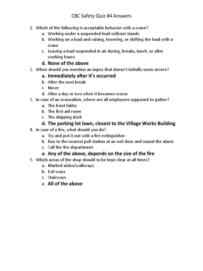 sp2 safety test answers