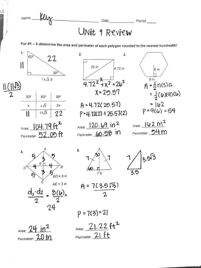 unit 2 geometry test answers